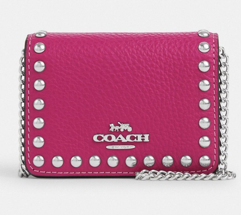 COACH Mini Wallet On A Chain With Rivets – Lussonet
