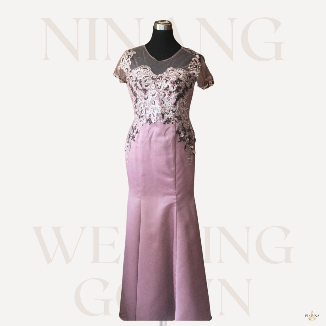 Principal Sponsor/Mother/ Ninang Wedding Dress/Gown (Old Rose) For Sale ...