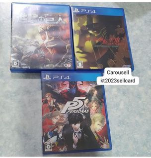 （PS4)(日版日文）（一周通關後轉售） Persona 5 // 真女神轉生 3 // 進擊的巨人   -  每隻160$，全收$350$