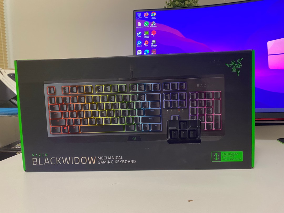 NEGOTIABLE Razer Keyboard Blackwidow Green Switch Tactile And