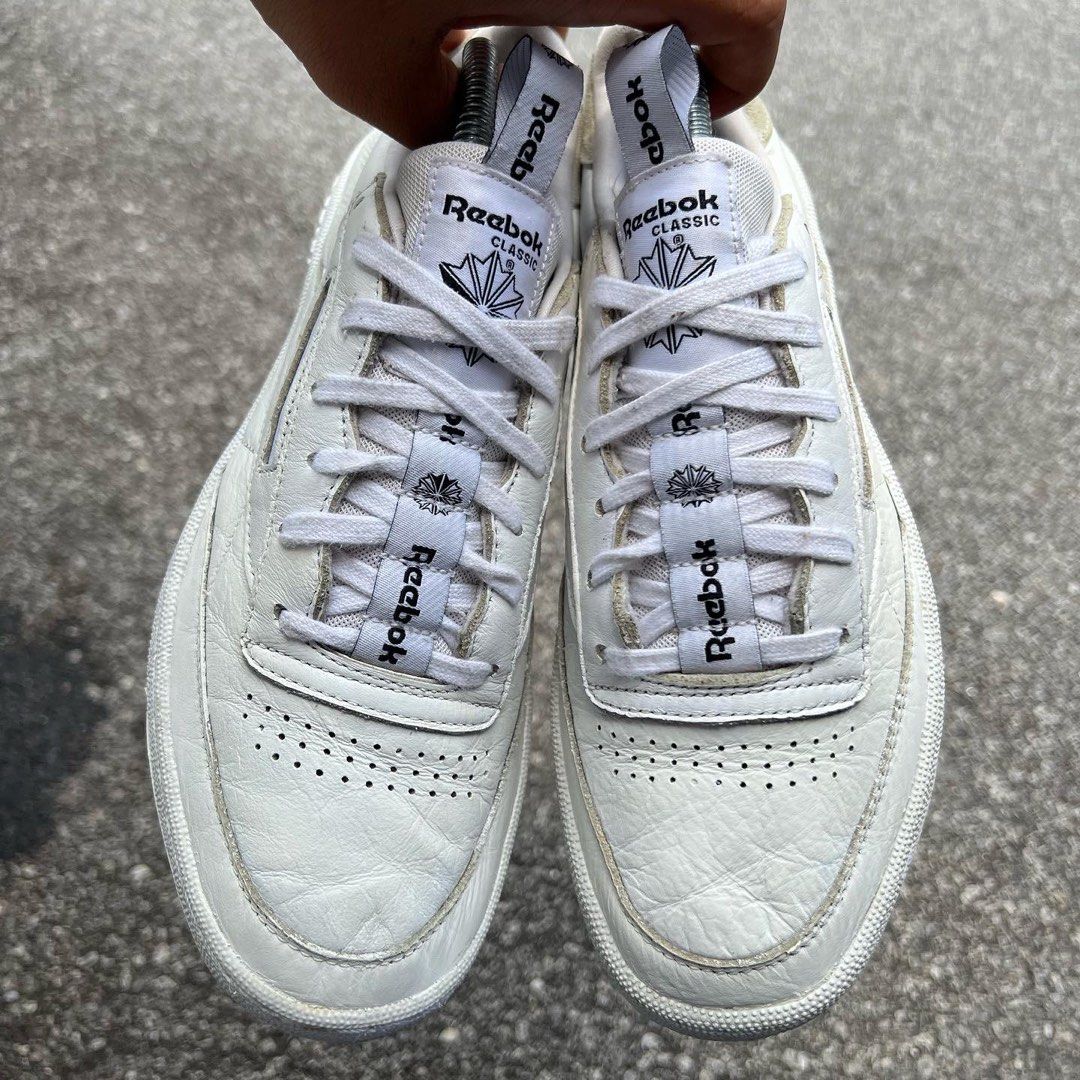 Reebok club c taping trainers in chalk cheap