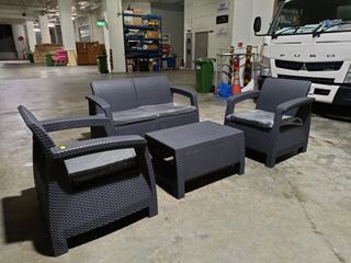 RODDY Outdoor Patio Set in GREY