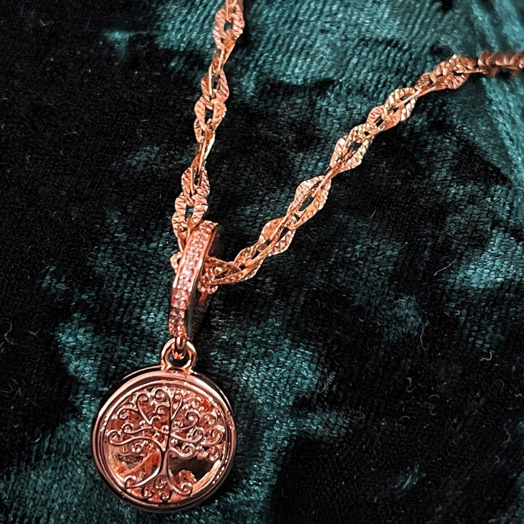 Rose gold discount locket necklace pandora