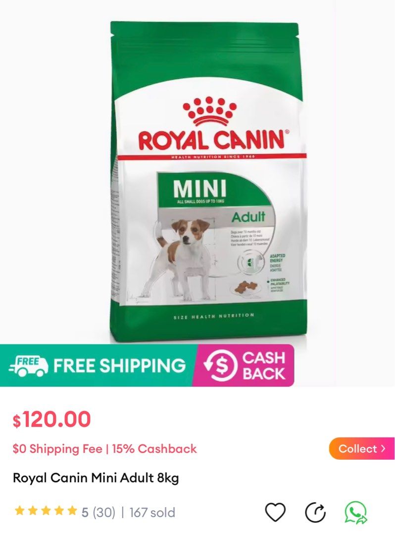 Royal mini adult 8kg discount