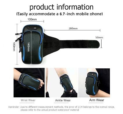 Running Armband, Multifunctional Outdoor Sports Armband Sweatproof