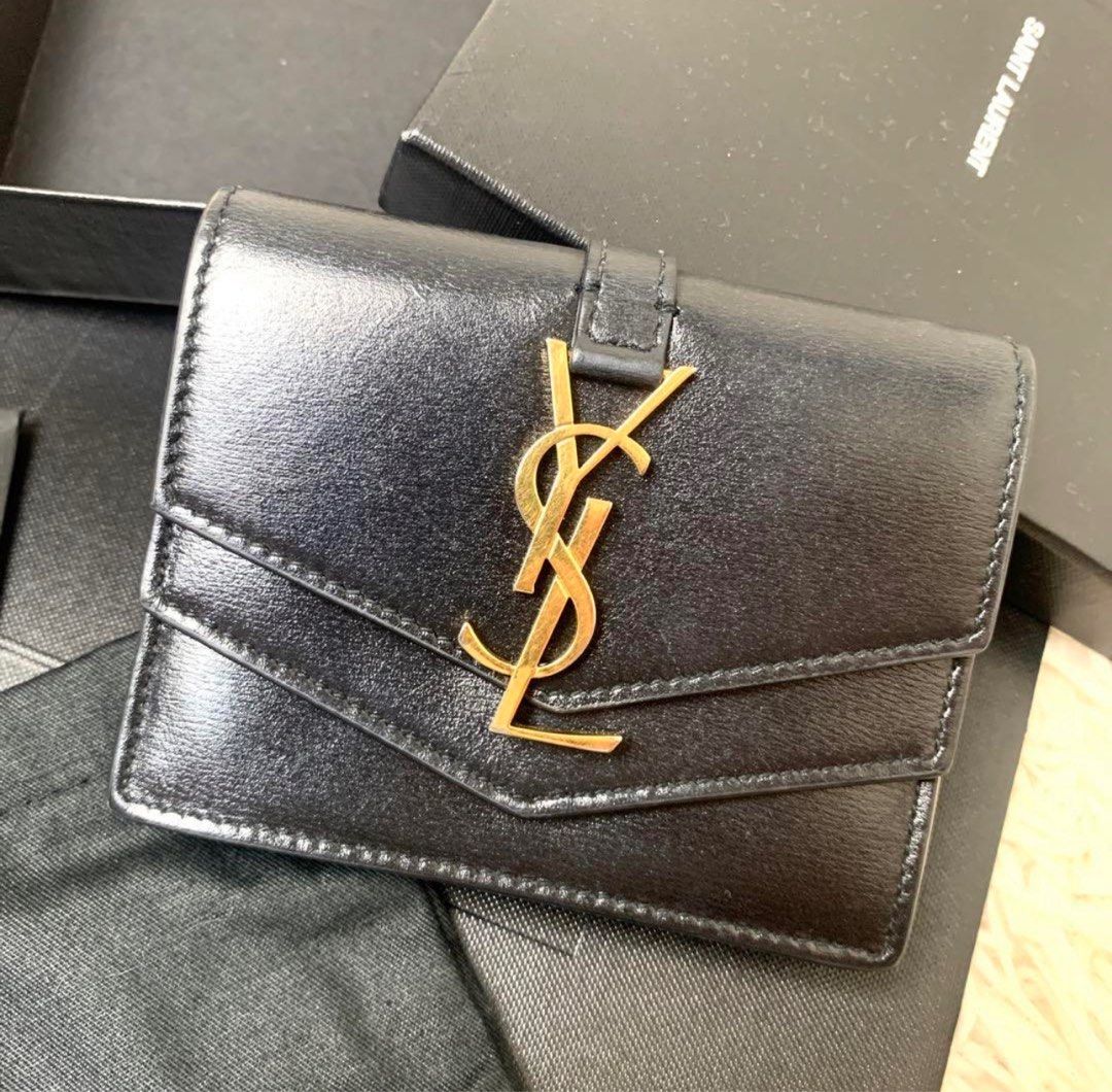ysl card holder ( green ), Luxury, Bags & Wallets on Carousell