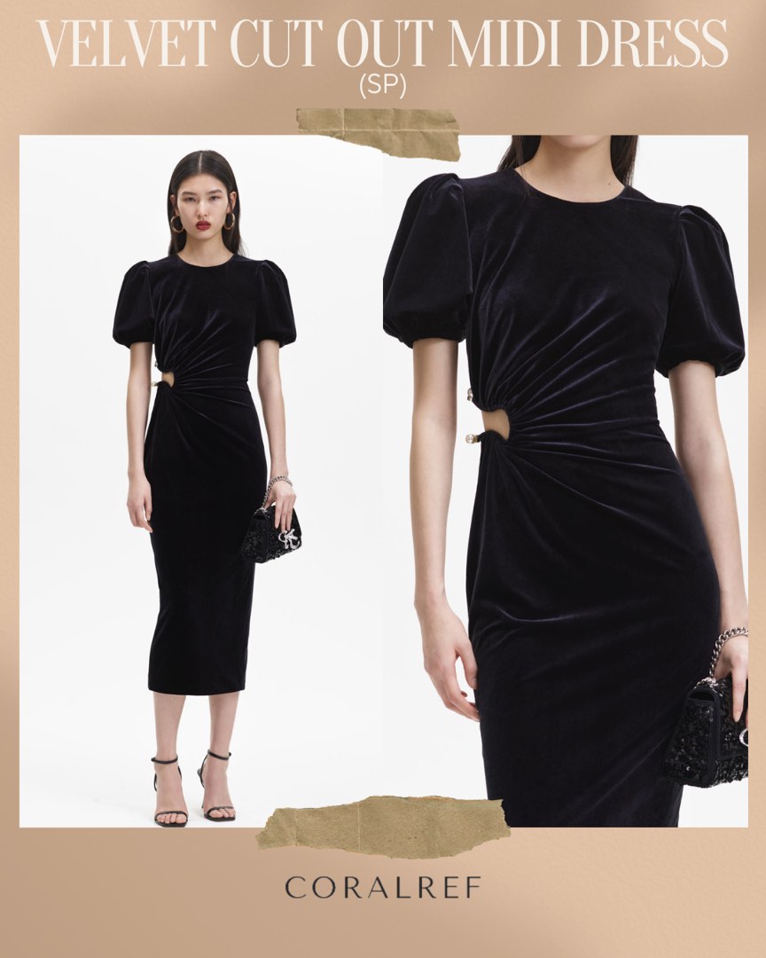 Self portrait sales velvet midi dress