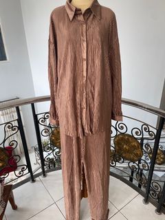 Setelan plisket pleats big size XL-XXL