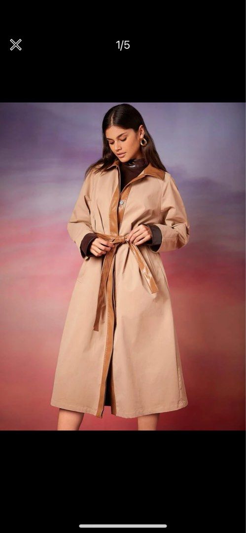 Raglan sleeve trench sales coat