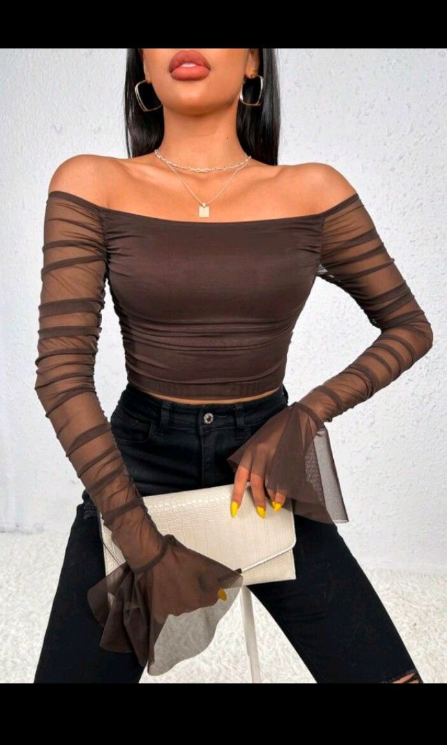SHEIN Off Shoulder Women s Fashion Tops Other Tops on Carousell