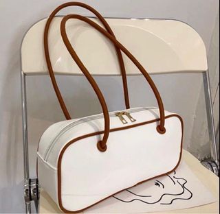 MLB Underarm Bag Summer High-End Feeling Niche White Crescent Bag Shoulder  Handbag Small Bag : Women's Handbags