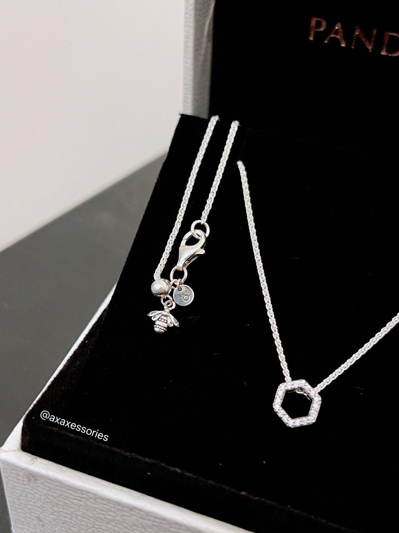 Sparkling Honeycomb Necklace 50cm Adjustable Women s Fashion