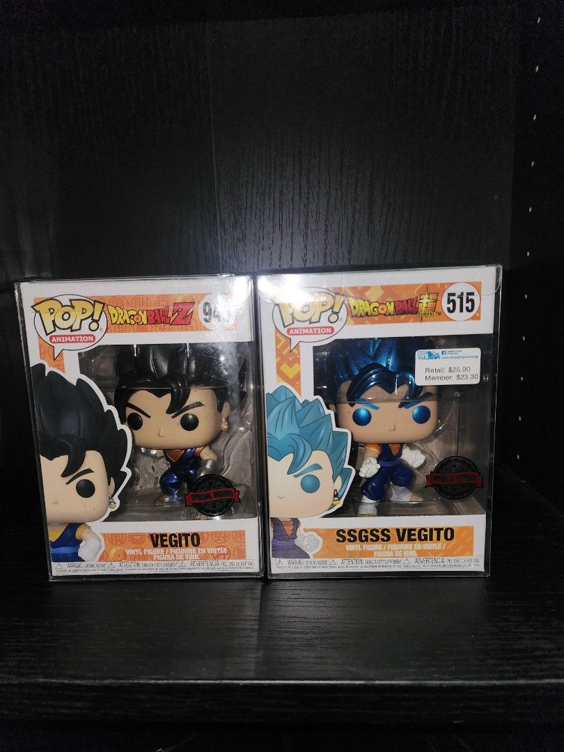 SSGSS Vegito and Vegito funko pop DBZ set