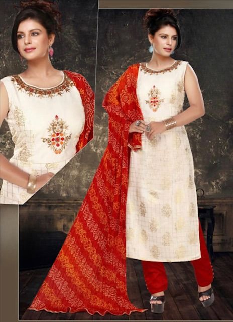 White silk clearance churidar