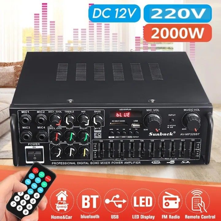 sunbuck amplifier AV-MP326BT, 音響器材, Soundbar、揚聲器、藍牙喇叭、耳擴 - Carousell