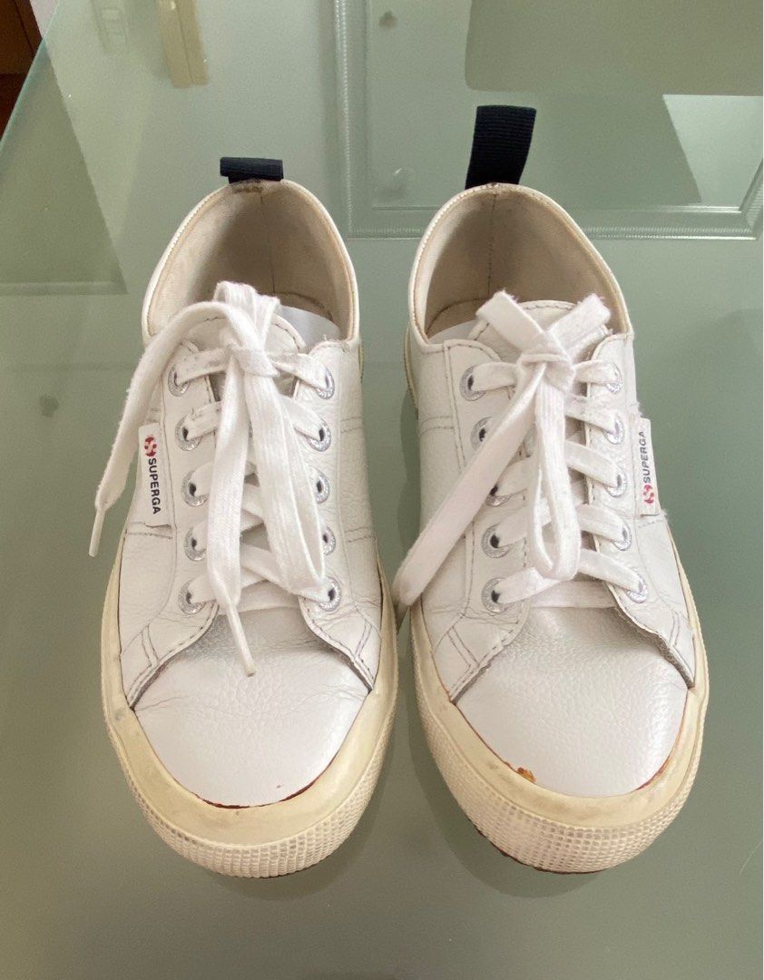 superga mules white