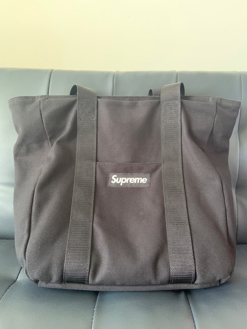 Supreme canvas best sale tote black