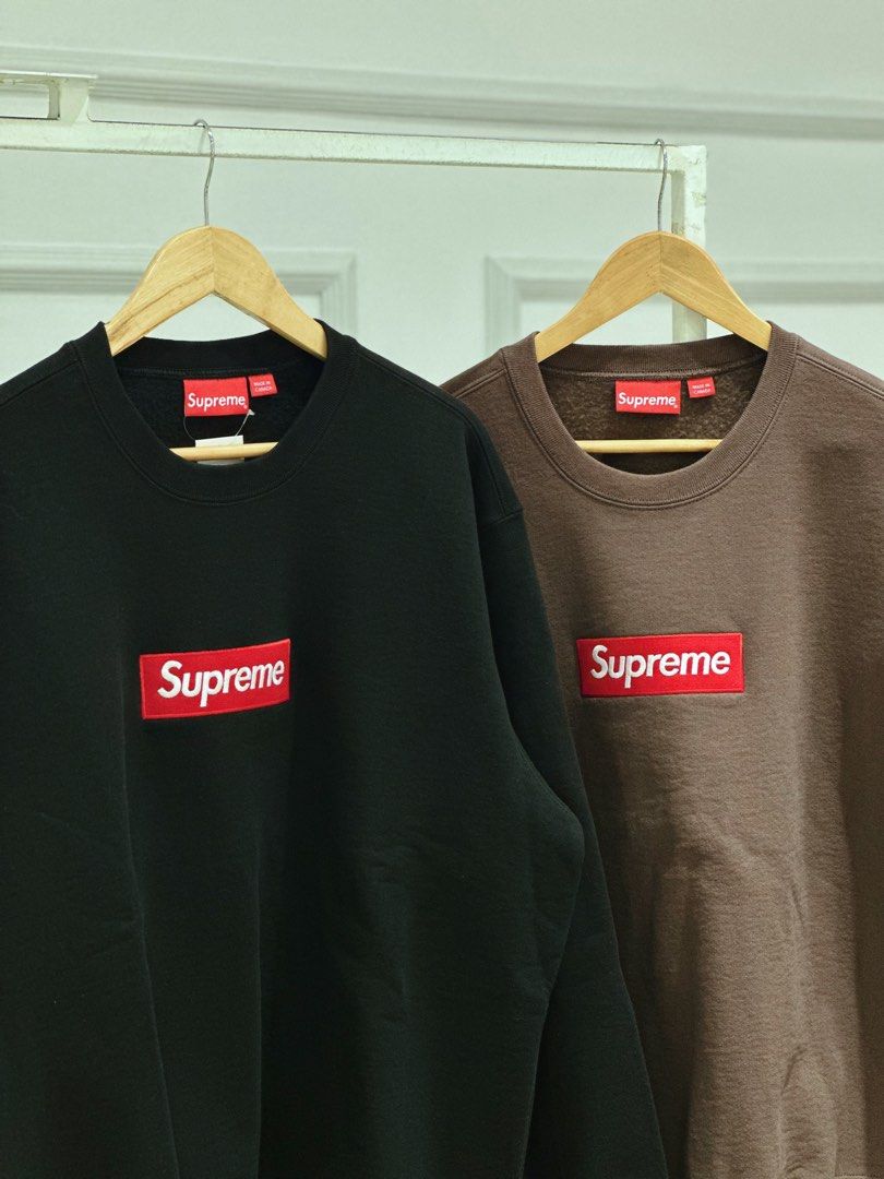 Supreme Box Logo Crewneck (FW22) Black Men's - FW22 - US