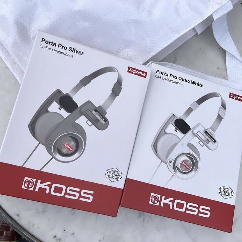Supreme koss portapro headphones FW 23 New York week 4, Audio, Headphones   Headsets on Carousell