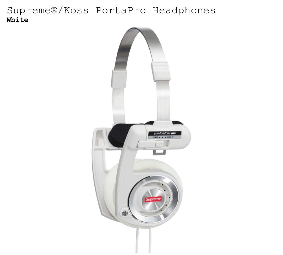Supreme koss portapro headphone, Audio, Headphones  Headsets on Carousell