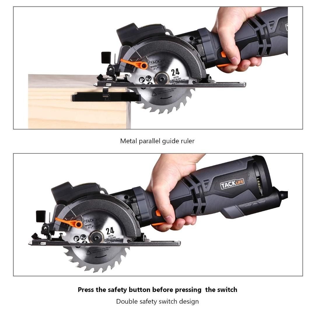TACKlife Mini Circular Saw With Laser TCS115A Furniture Home