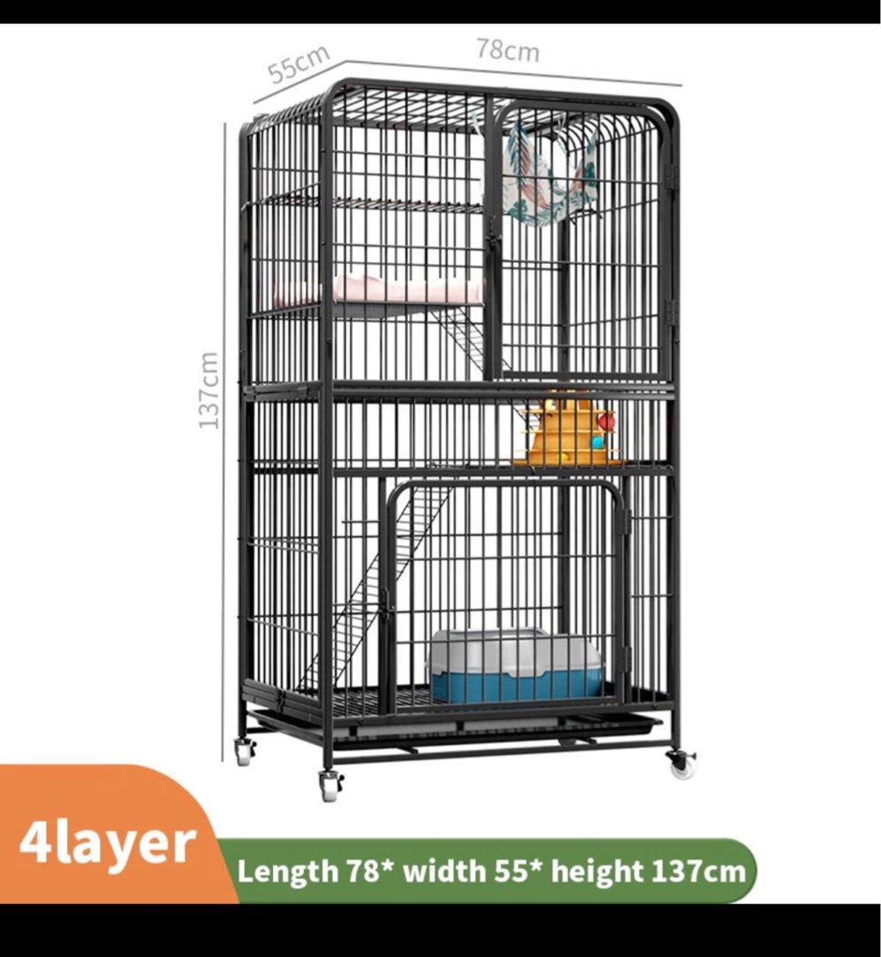 Tall Cage 78cm L x 55cm W x 137 Height for small animals Pet
