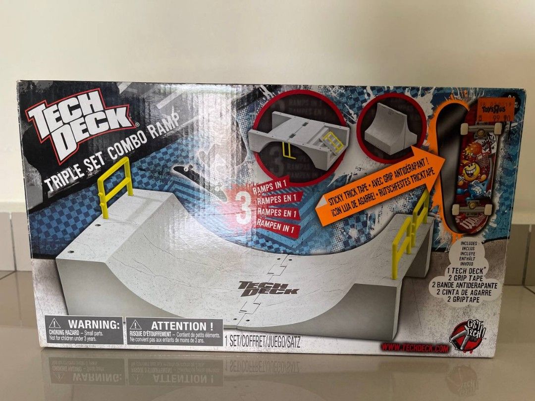 Tech Deck Triple Set Combo Ramp Mini Skateboard Finger Board Mainan KanakKanak, Hobbies & Toys