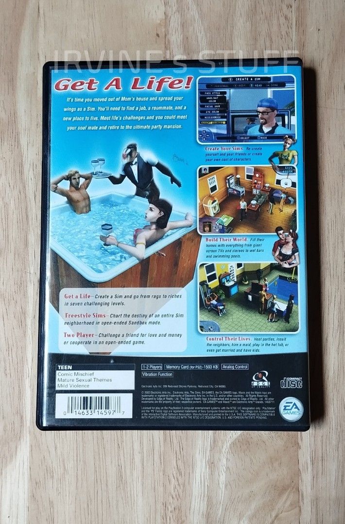 The SIMS PS2 playstation 2 authentic US Free Shipping (Category: PlayStation) located in Marikina City. Submitted by irvinesstuff (Listing ID 1254644699, Image 2). Description: JAN 2025 sale ✨ 300 only - Authentic / U.S - TESTED - Good CONDITION w/ crispy manual MOP : GCASH/CASH MOD : JNTexpress/Luzon/Viz/Min Lalamove : Ok 👍 MEET UP : SM MASINAG , Concepcion mcdo.