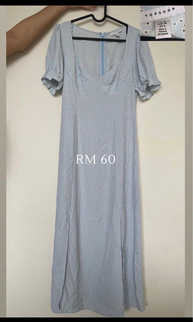 Topshop Baby Blue Long Dress Women s Fashion Dresses Sets