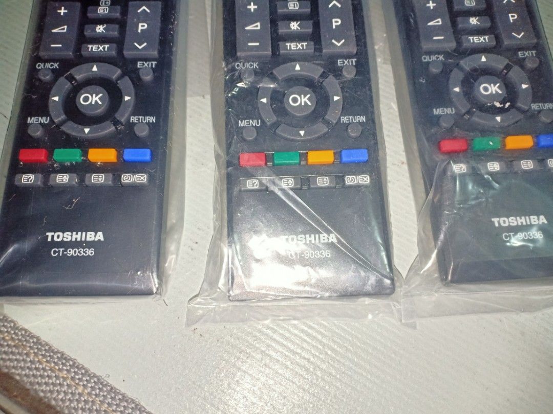 TOSHIBA remote control (Category: Office & Business Technology) located in Caloocan City. Submitted by kuyaconradd (Listing ID 1254747204, Image 2). Description: brandnew for sale 3 pcs avail TOSHIBA CT- 90366 400 EACH Monumento Caloocan City 09303215554.