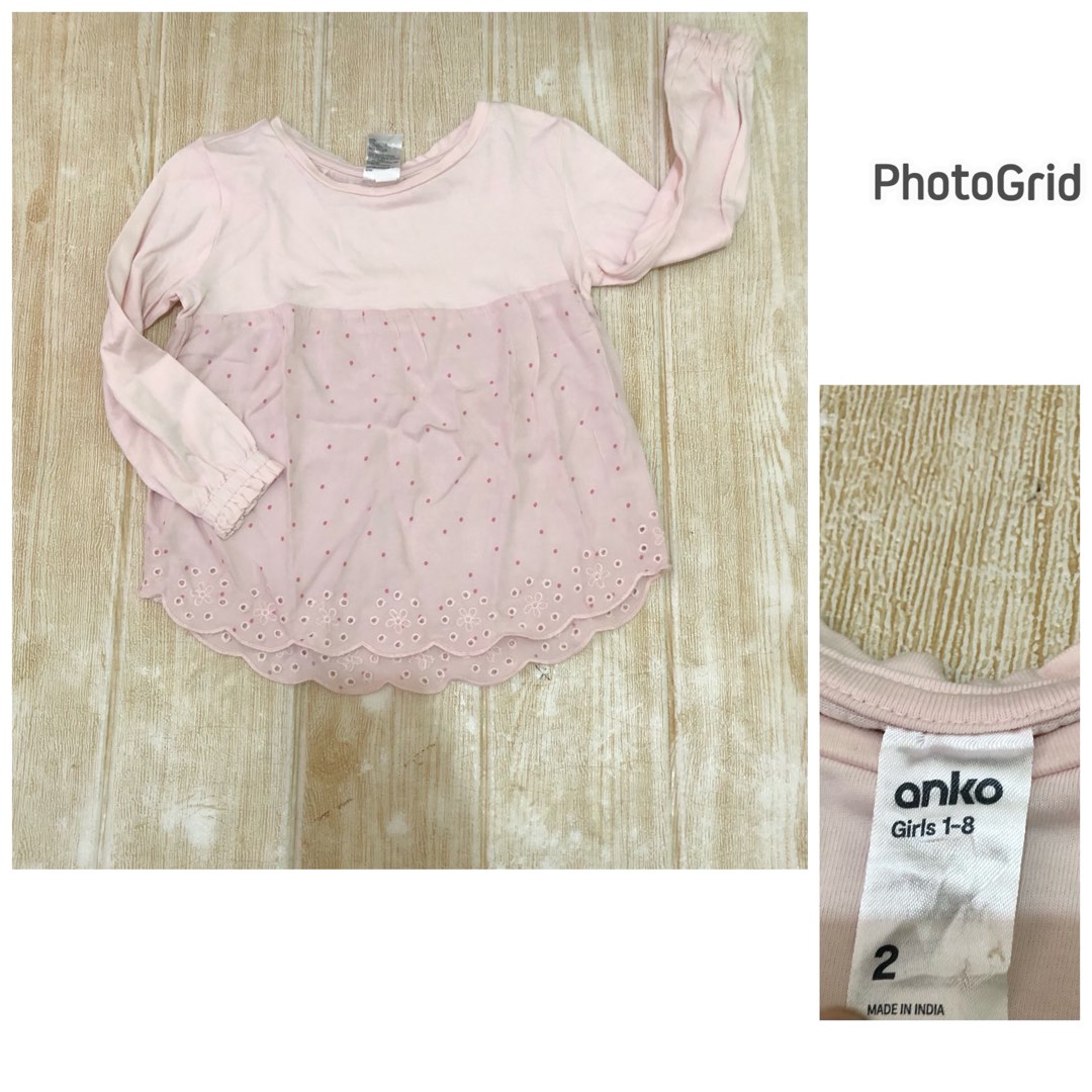 Tunik anko baby bordir soft pink, Bayi & Anak, Baju Bayi di Carousell