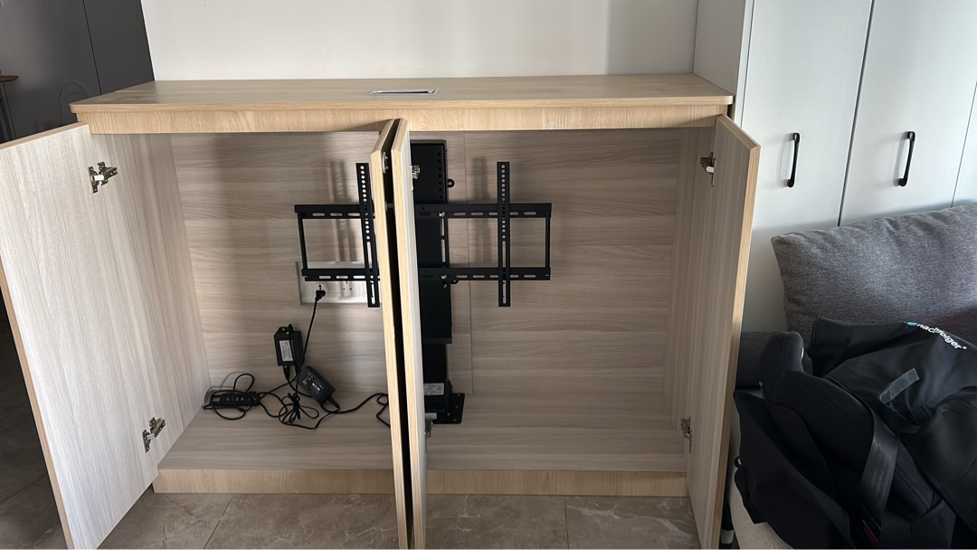 Hidden TV, TV with lift mechanism, Furniture & Home Living