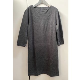 Uniqlo 深灰七分袖連身裙