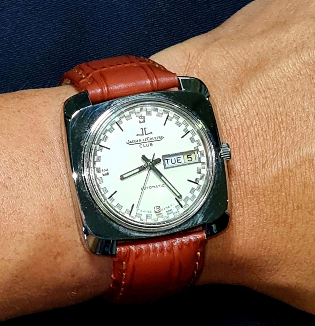 Unique Beautiful #Jaeger LeCoultre #Automatic Swiss Made Watch (Category: Luxury Watches) located in Caloocan City. Submitted by allig8 (Listing ID 1254776772, Image 3). Description: Nice Big Beautiful Jaeger LeCoultre Club Automatic 17 Jewels Swiss Made Diameter 41mm Very thick watch After market Spanish leather bracelet JLC is consistently among the Top 5 Luxury Watch Brands in the World https://swissdiverswatches.com/blog/top-15-luxury-watch-b