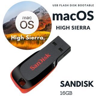 USB Flashdisk 2.0 16GB Installer Bootable macOS High Sierra