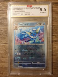 Vaporeon Master ball holo 2023 pokemon japanese sv2a 151 134/165 psa 10/bgs 9.5/gbtc 9.5