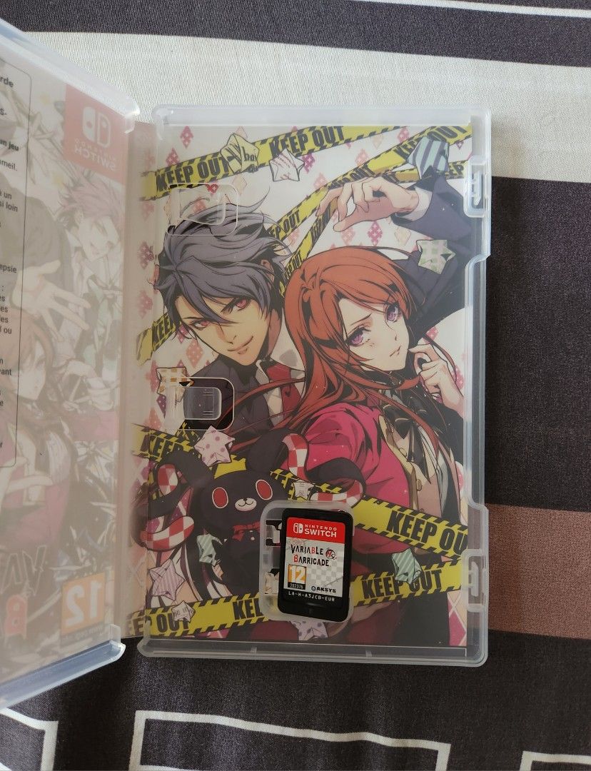Variable Barricade | Nintendo Switch Game | NSW Game | Otome Game (Category: Nintendo) located in Quezon City. Submitted by zhuangqm (Listing ID 1254684694, Image 2). Description: Used a few times only Game is in good working condition 🔴Complete with ⭕️Game case ⭕️Card Insert ⭕️Game Cartridge 🌸w/ free custom spine RFS : Done playing, Hindi masyado type MOP : ‼️PAYMENT FIRST PO‼️ Gcash / Maya / BDO / UBP Cash (if you opt for Pickup option).
