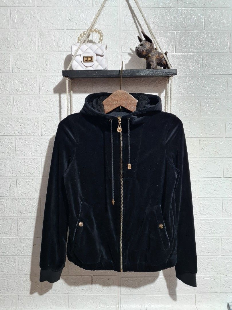 Versace velvet hoodie Luxury Apparel on Carousell