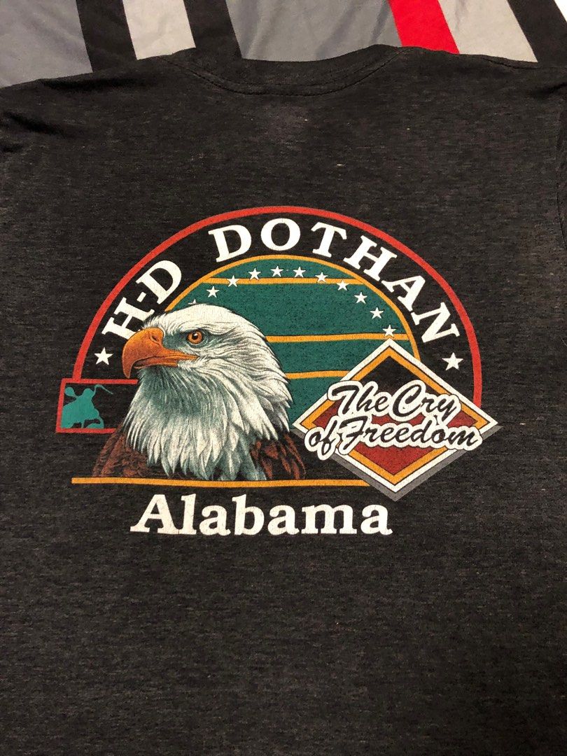 Vintage 3D amblem Harley davidson ALABAMA dothan, Men's Fashion, Tops