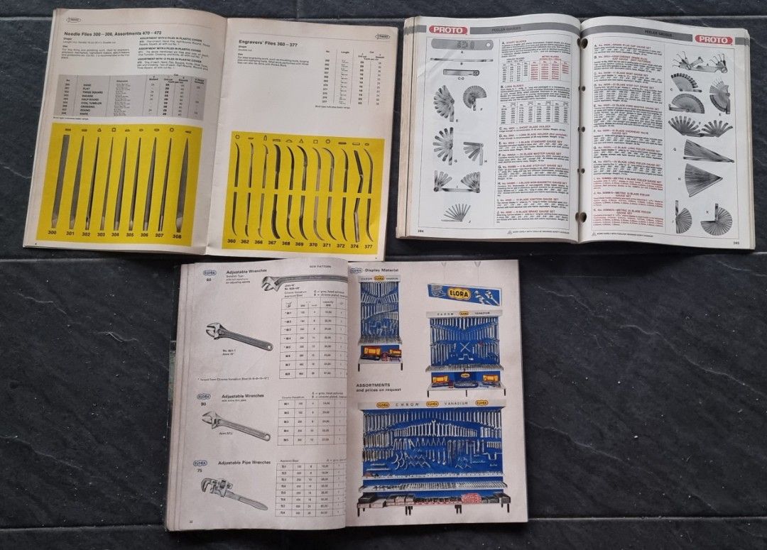 Vintage ELORA OBERG PROTO Stanley Spanner Katalog Catalogue Book Buku