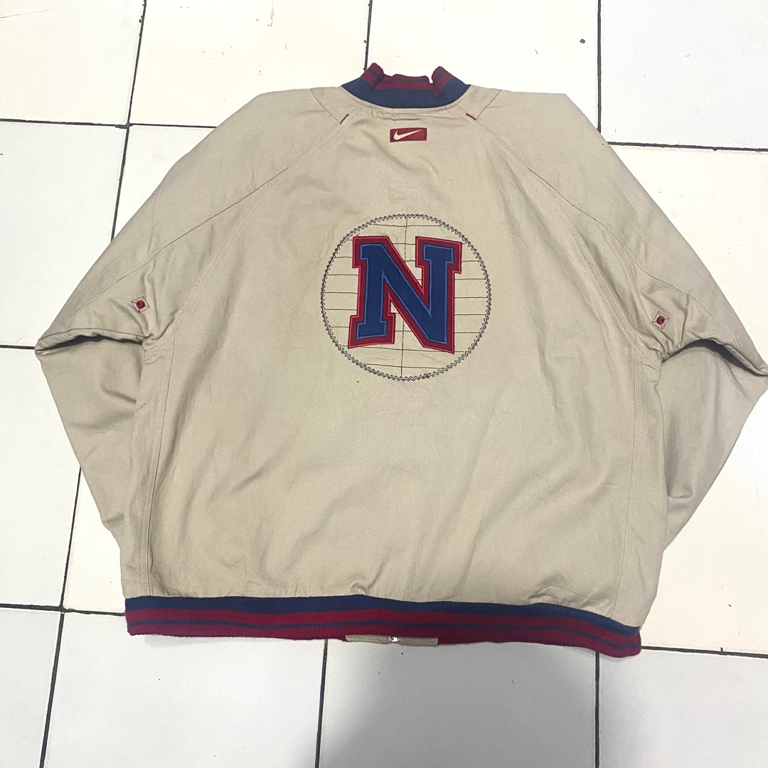 Vintage Nike Varsity Jacket, Fesyen Pria, Pakaian , Baju Luaran di