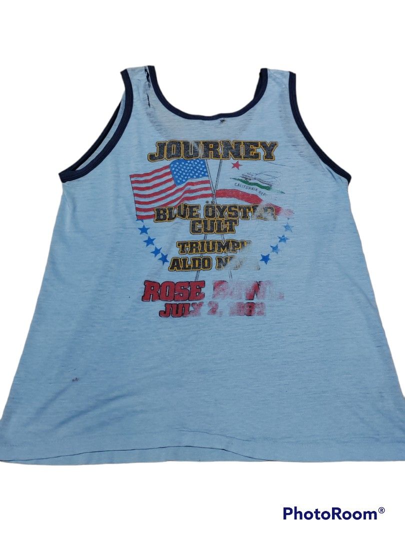 Vintage Rare band journey rose bowl concert 1982, Men's Fashion, Tops