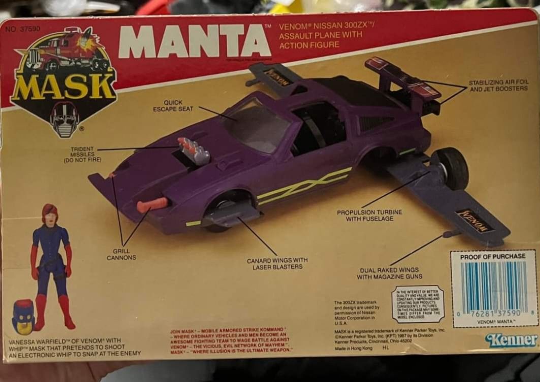 Vintage 1987 M.A.S.K. MASK Venom Manta VANESSA WARFIELD Kenner Action