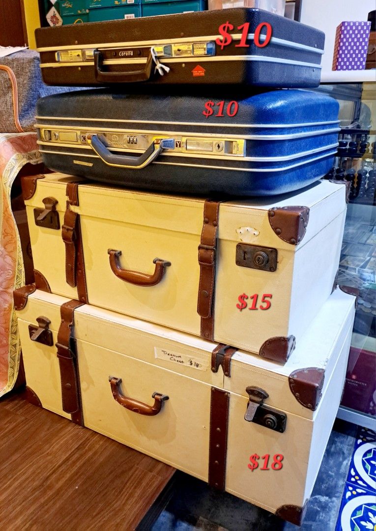Vintage storage chests and briefcases, Furniture & Home Living, Home