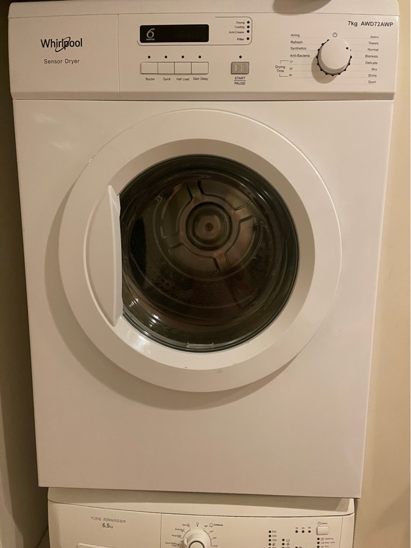 Whirlpool front Load Dryer AWD72AWP, TV & Home Appliances, Washing