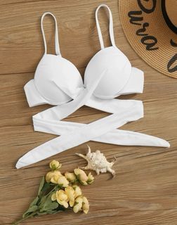 white push up bikini top