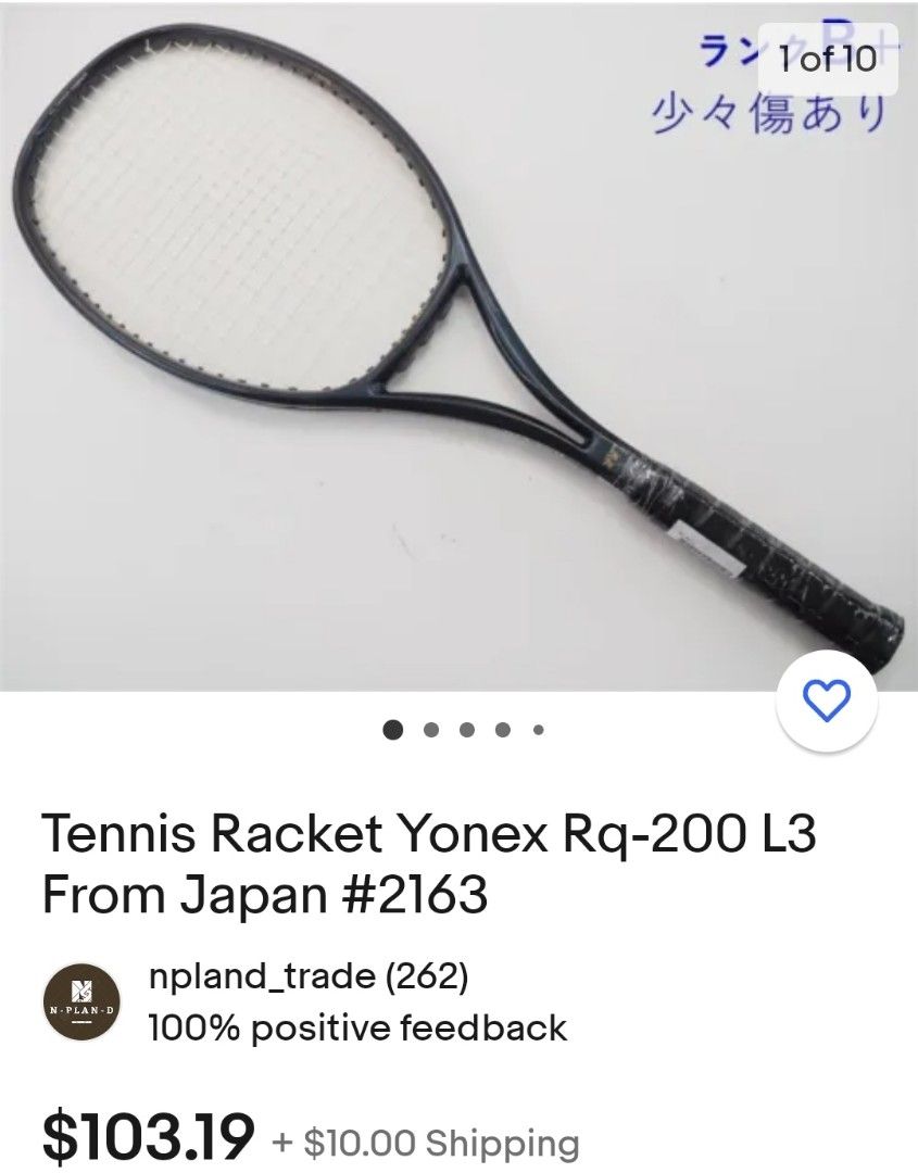 YONEX RQ-200 IPS TENNIS RACKET WITH ORIGINAL FULL BODY CASING SLEEVES ...