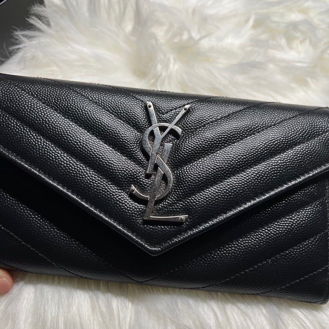 Authentic Yves Saint Laurent YSL Large Bill Pouch, Luxury, Bags & Wallets  on Carousell