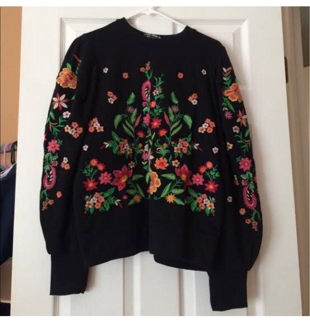 Zara embroidery sweater (Category: Longsleeves) located in Caloocan City. Submitted by fortunodeclutter (Listing ID 1254657963, Image 1). Description: .