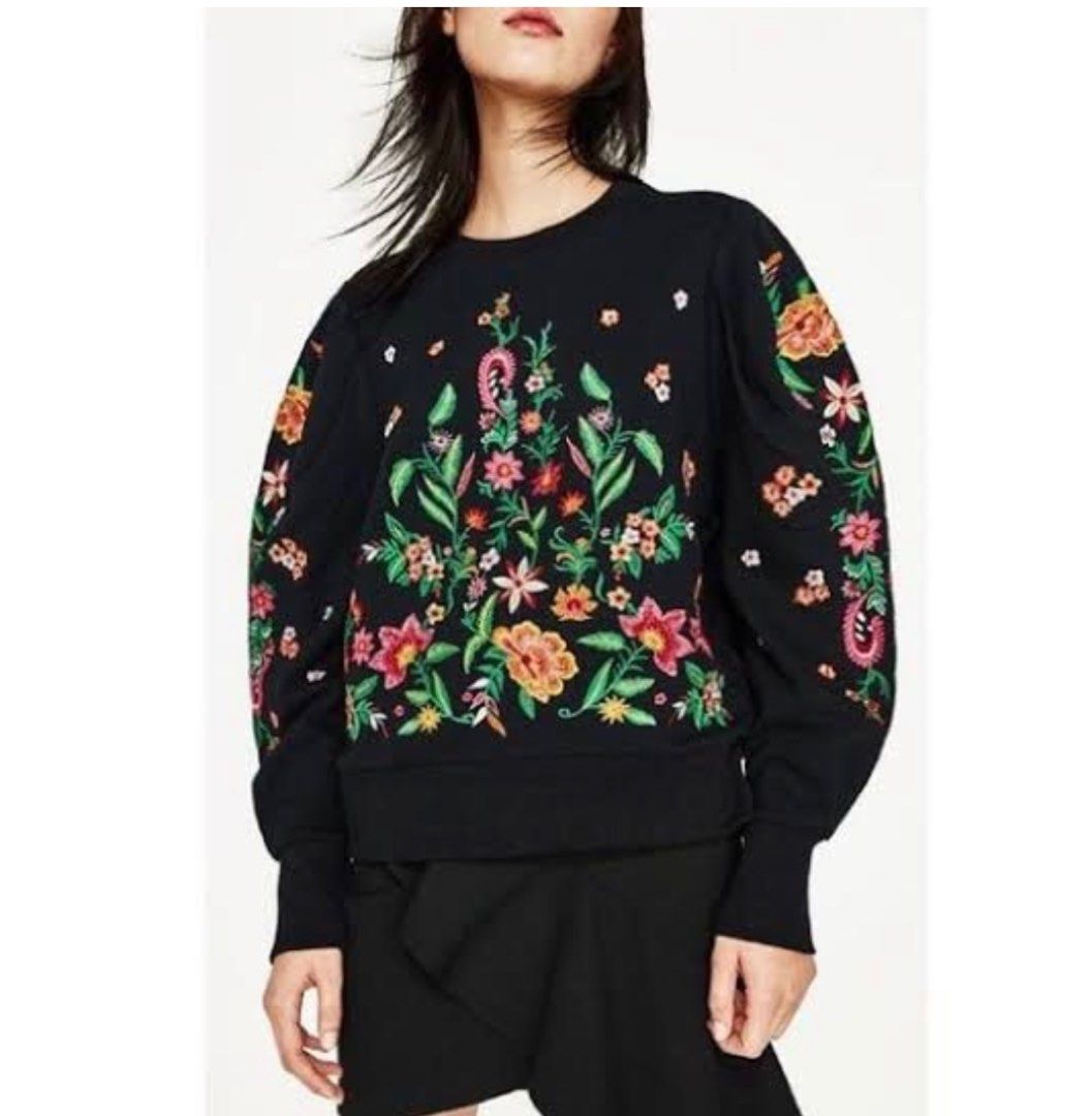 Zara embroidery sweater (Category: Longsleeves) located in Caloocan City. Submitted by fortunodeclutter (Listing ID 1254657963, Image 2). Description: .